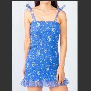 Amanda Uprichard Lookalike Blue Smock Dress